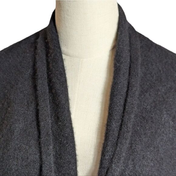 525 America Cashmere Black Open Front Cardigan - Picture 3 of 8